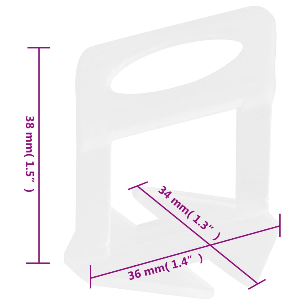 vidaXL Flisklipssystem 500 kiler 2500 klips 3 mm