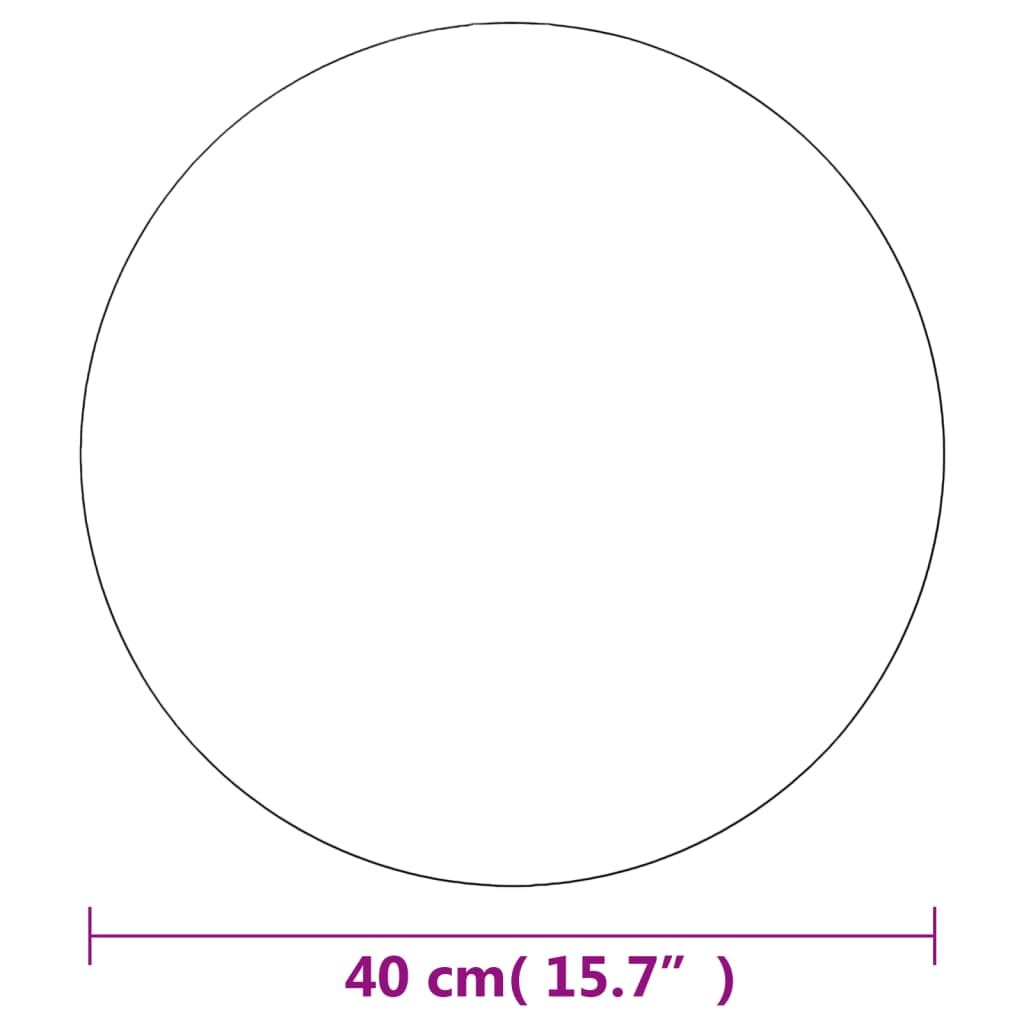 vidaXL Veggspeilsett 40 cm rundt glass