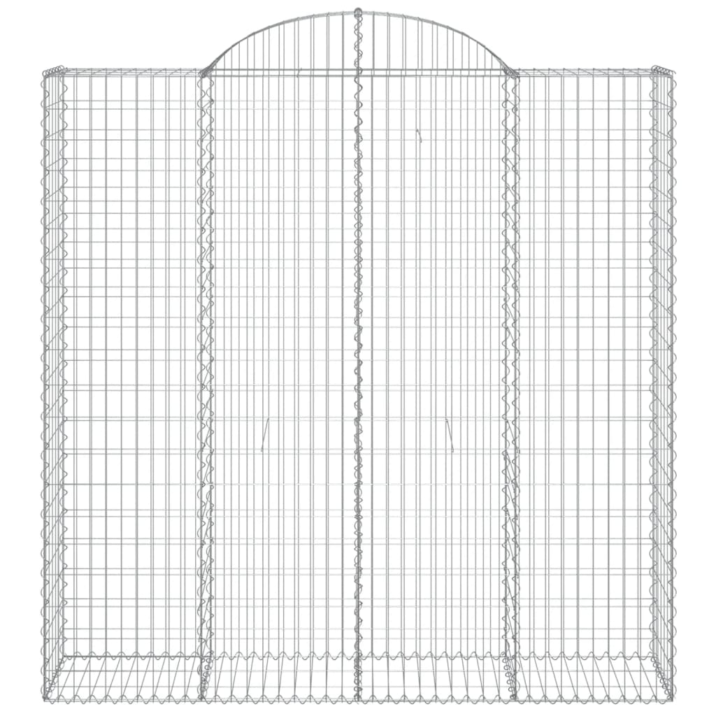 vidaXL Gabionkurv buet 200x50x200/220 cm galvanisert jern