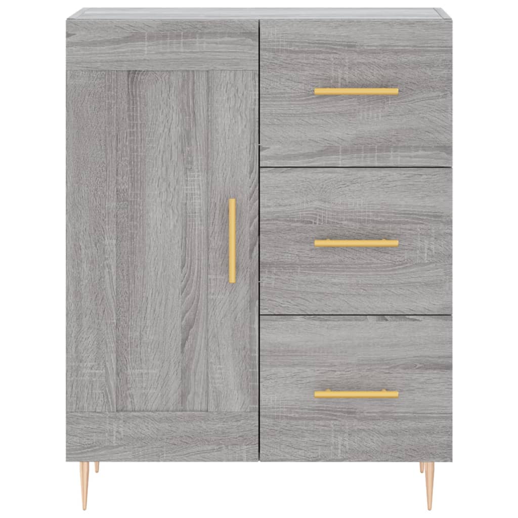 vidaXL Highboard grå sonoma 69,5x34x180 cm konstruert tre