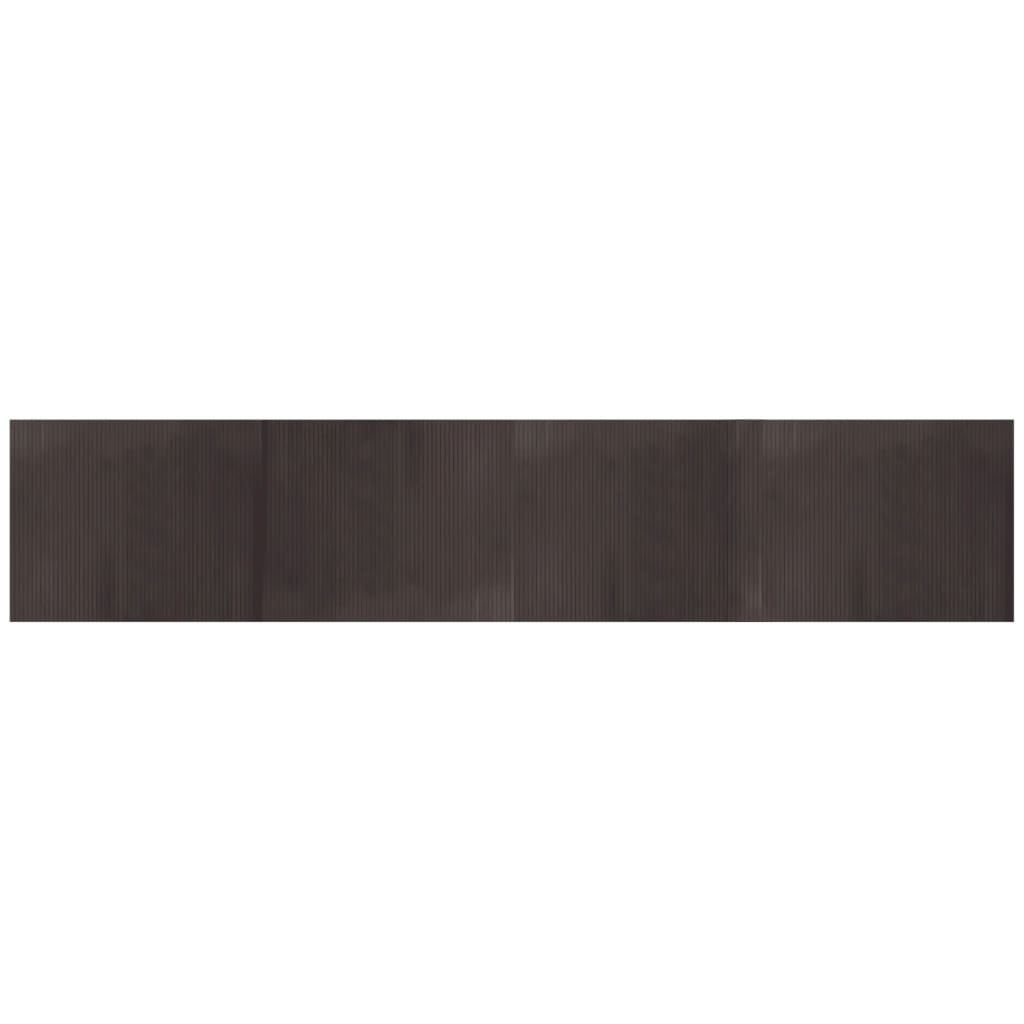 vidaXL Teppe rektangulær mørkebrun 80x400 cm bambus