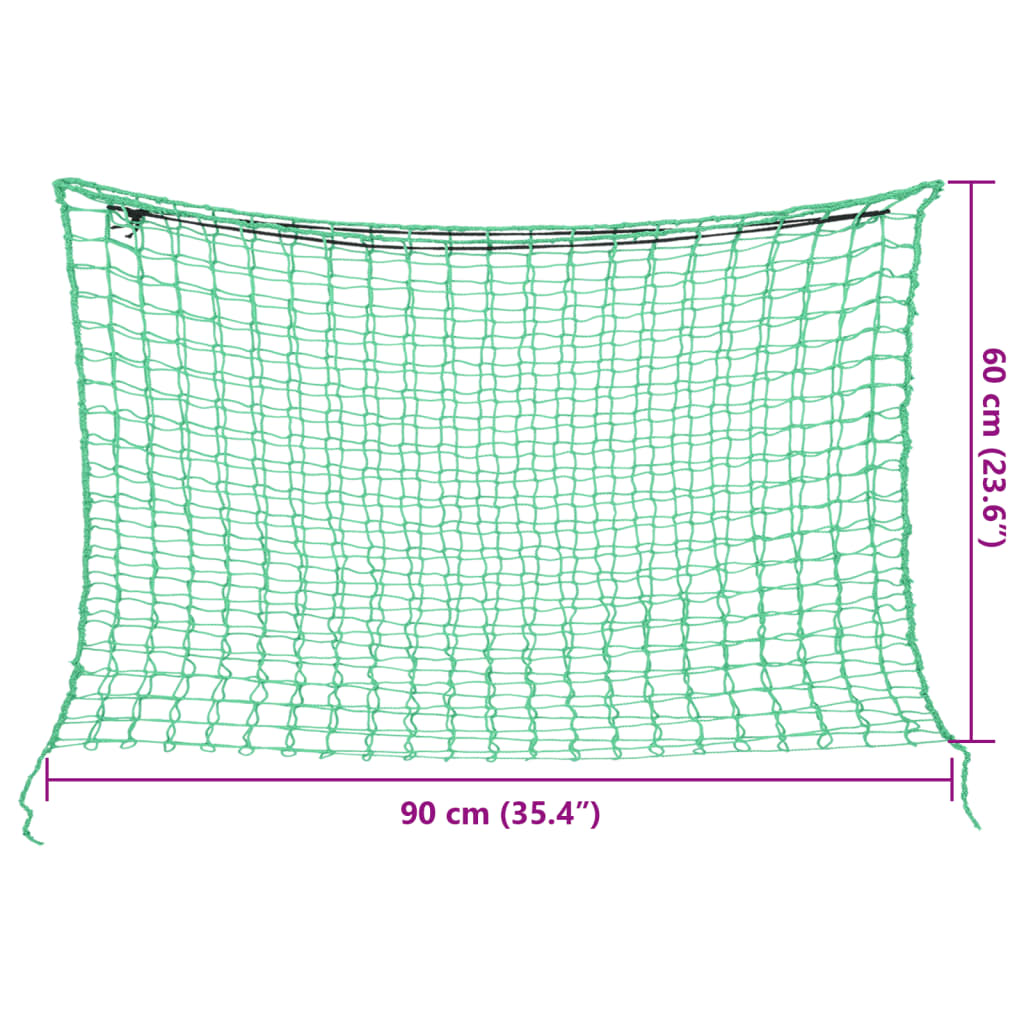 vidaXL Høynett 2 stk rektangulær grønn 90x60 cm PP