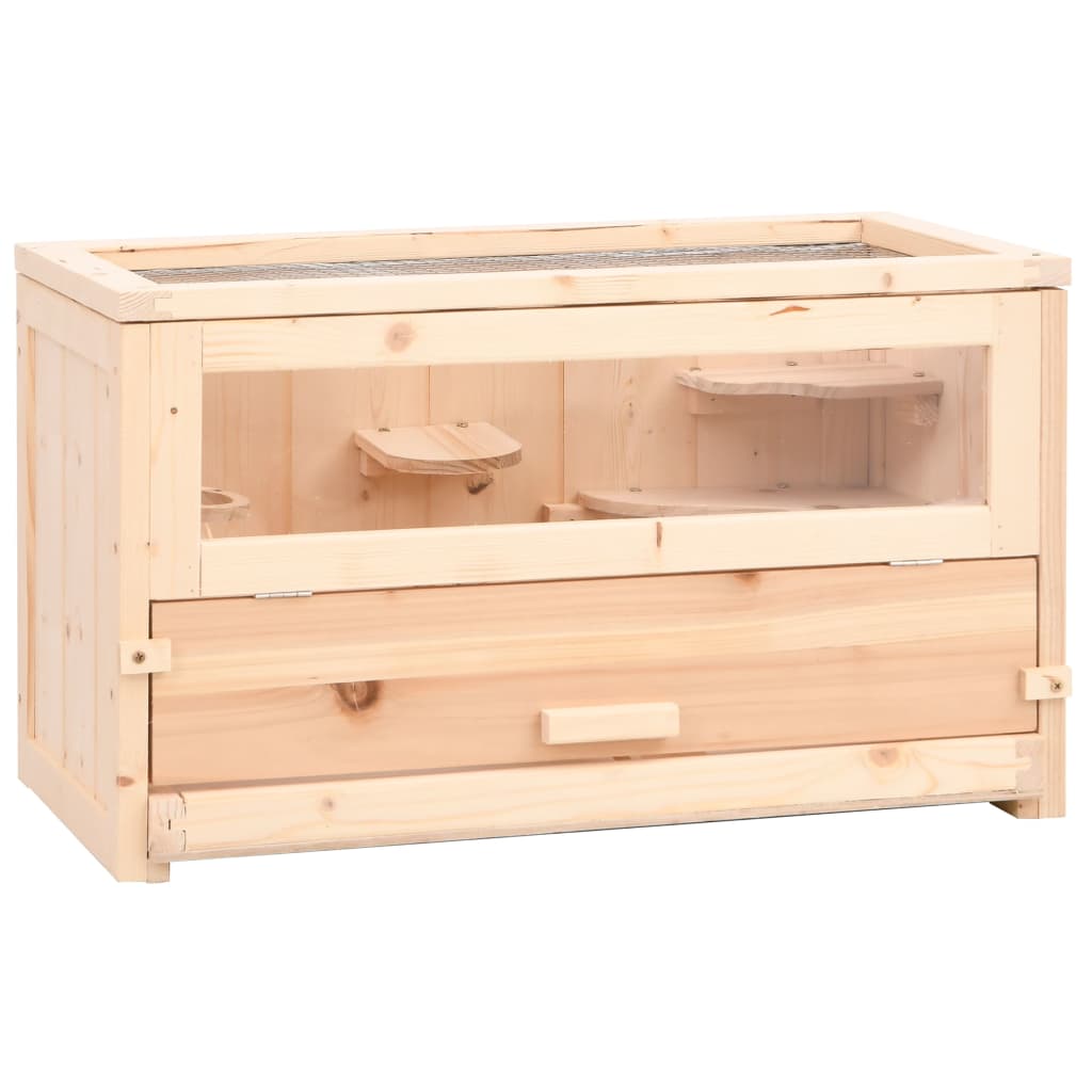 vidaXL Hamsterbur 60x30x35 cm heltre gran