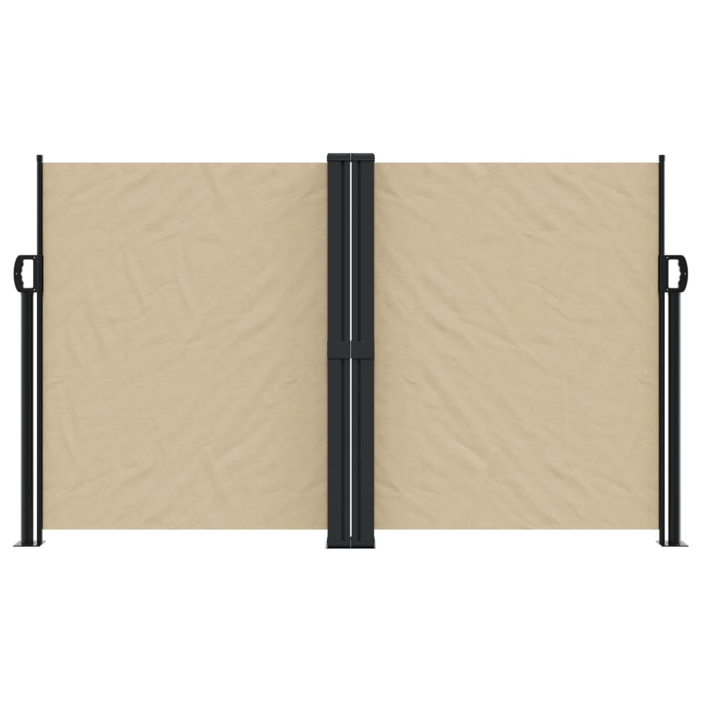 vidaXL Uttrekkbar sidemarkise beige 140x1200 cm