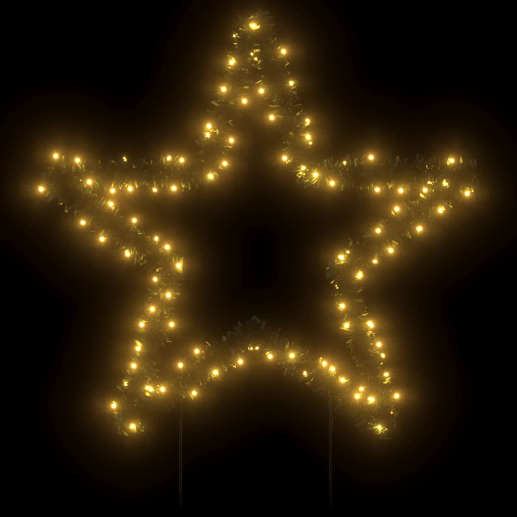 vidaXL Julelysdekorasjon med pigger stjerne 115 LEDs 85 cm