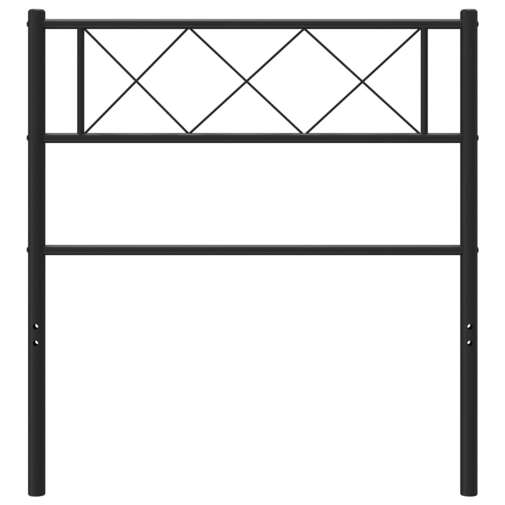 vidaXL Sengegavl i metall svart 75 cm