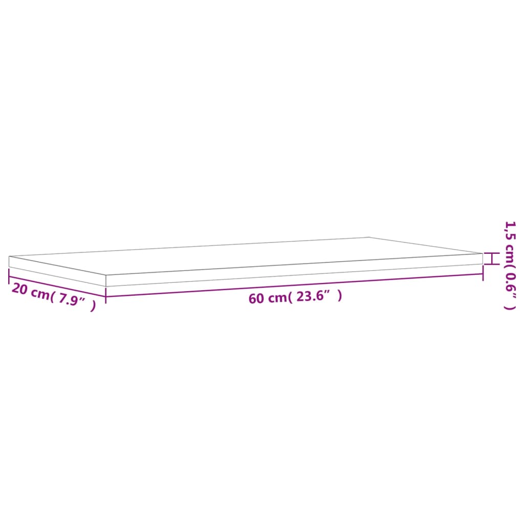 vidaXL Vegghyller 4 stk røkt eik 60x20x1,5 cm konstruert tre