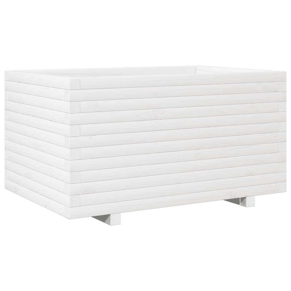 vidaXL Plantekasse hvit 90x60x49,5 cm heltre furu