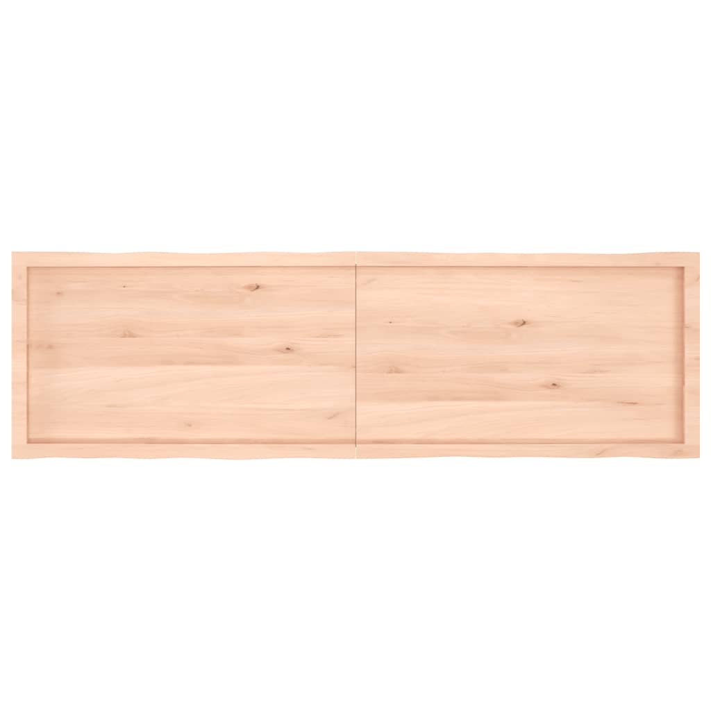 vidaXL Bordplate 180x50x(2-6) cm ubehandlet heltre eik naturlig kant