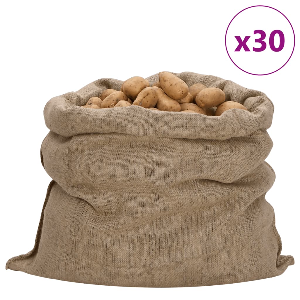 vidaXL Jutesekker 30 stk 100x110 cm 100% jute 340 gsm