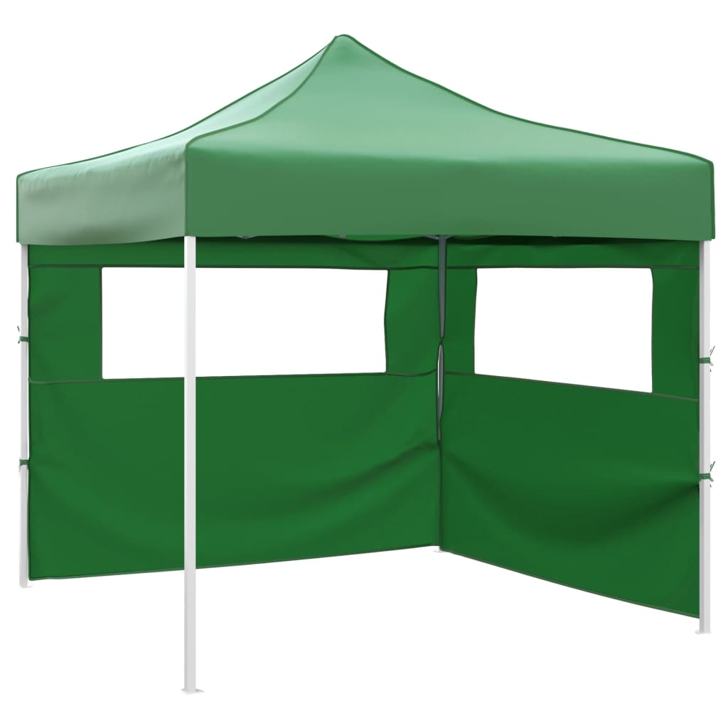 vidaXL Sammenleggbart telt med 2 vegger 3x3 m grønn
