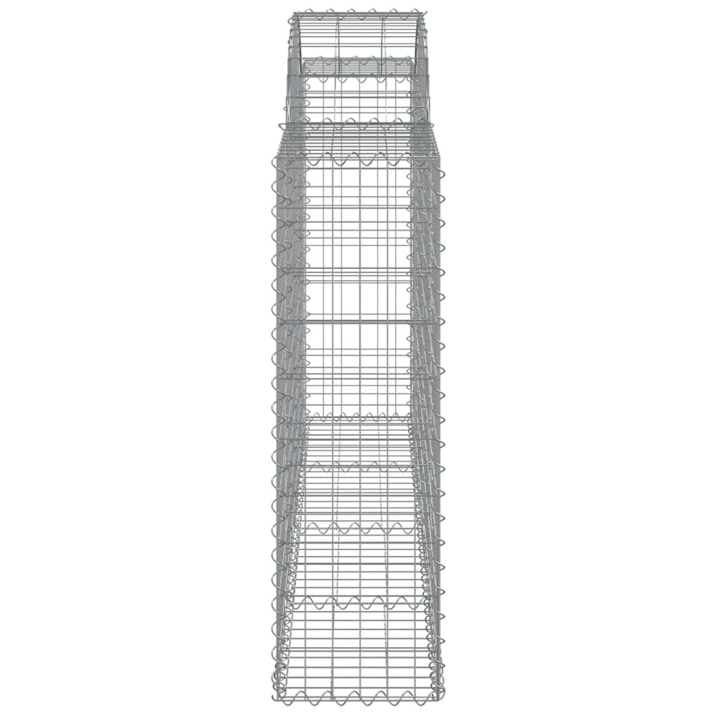 vidaXL Gabionkurver buede 4 stk 200x30x100/120 cm galvanisert jern