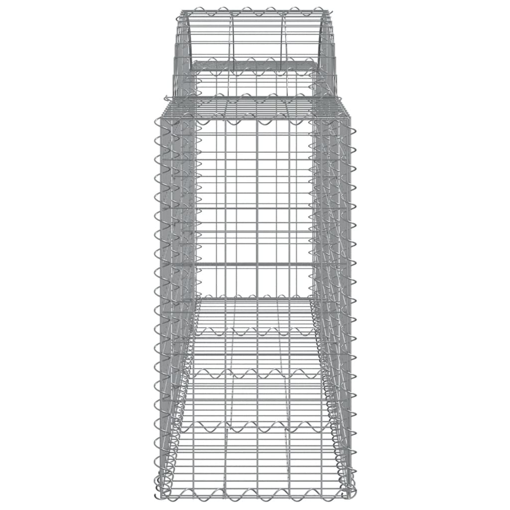 vidaXL Gabionkurver buede 11 stk 200x50x80/100 cm galvanisert jern