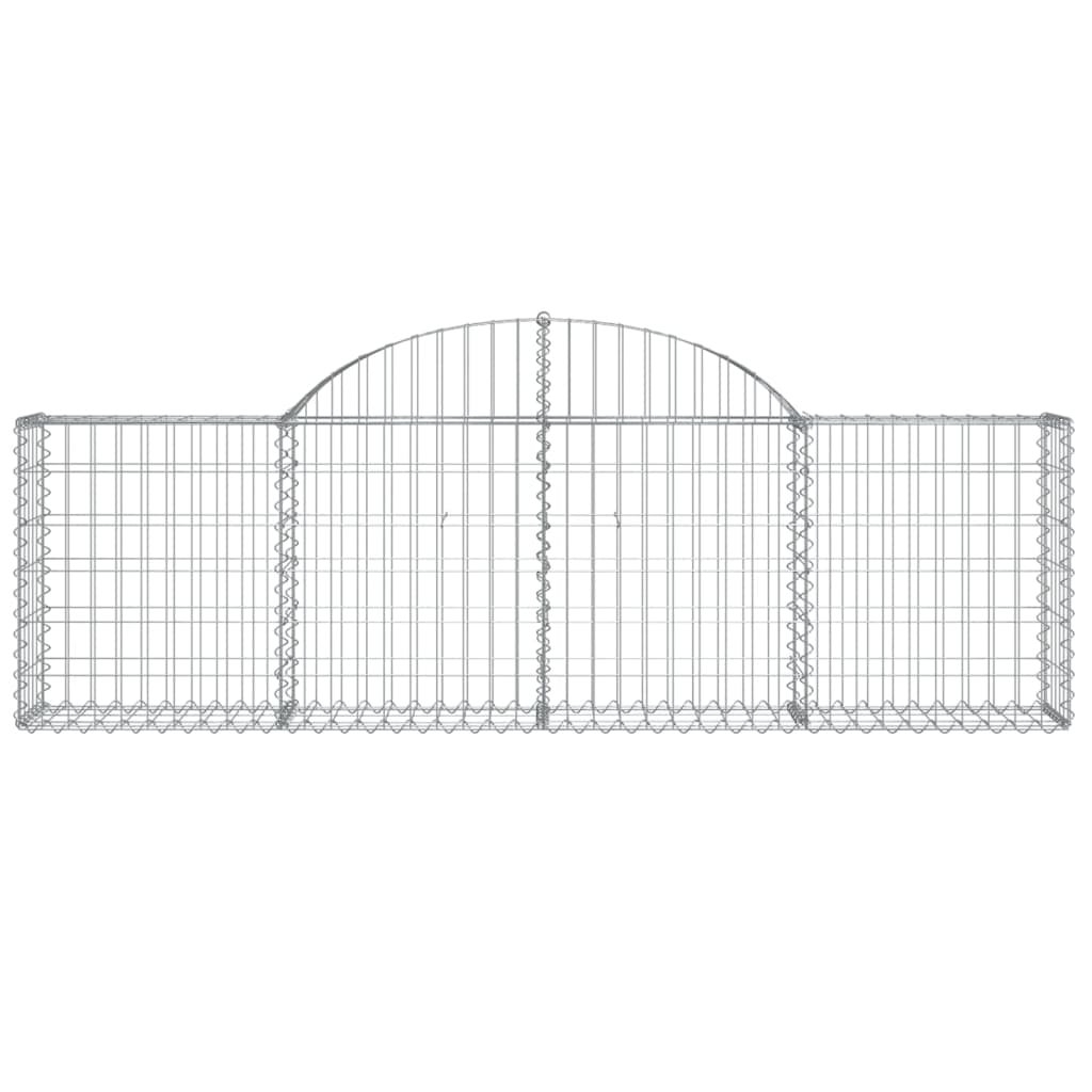 vidaXL Gabionkurver buede 8 stk 200x30x60/80 cm galvanisert jern