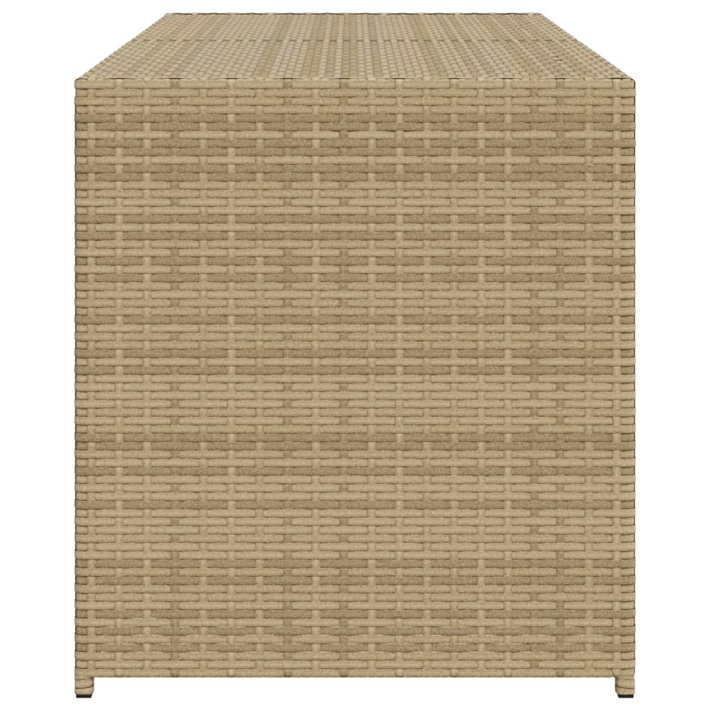 vidaXL Putekasse blandet beige 283L cm polyrotting