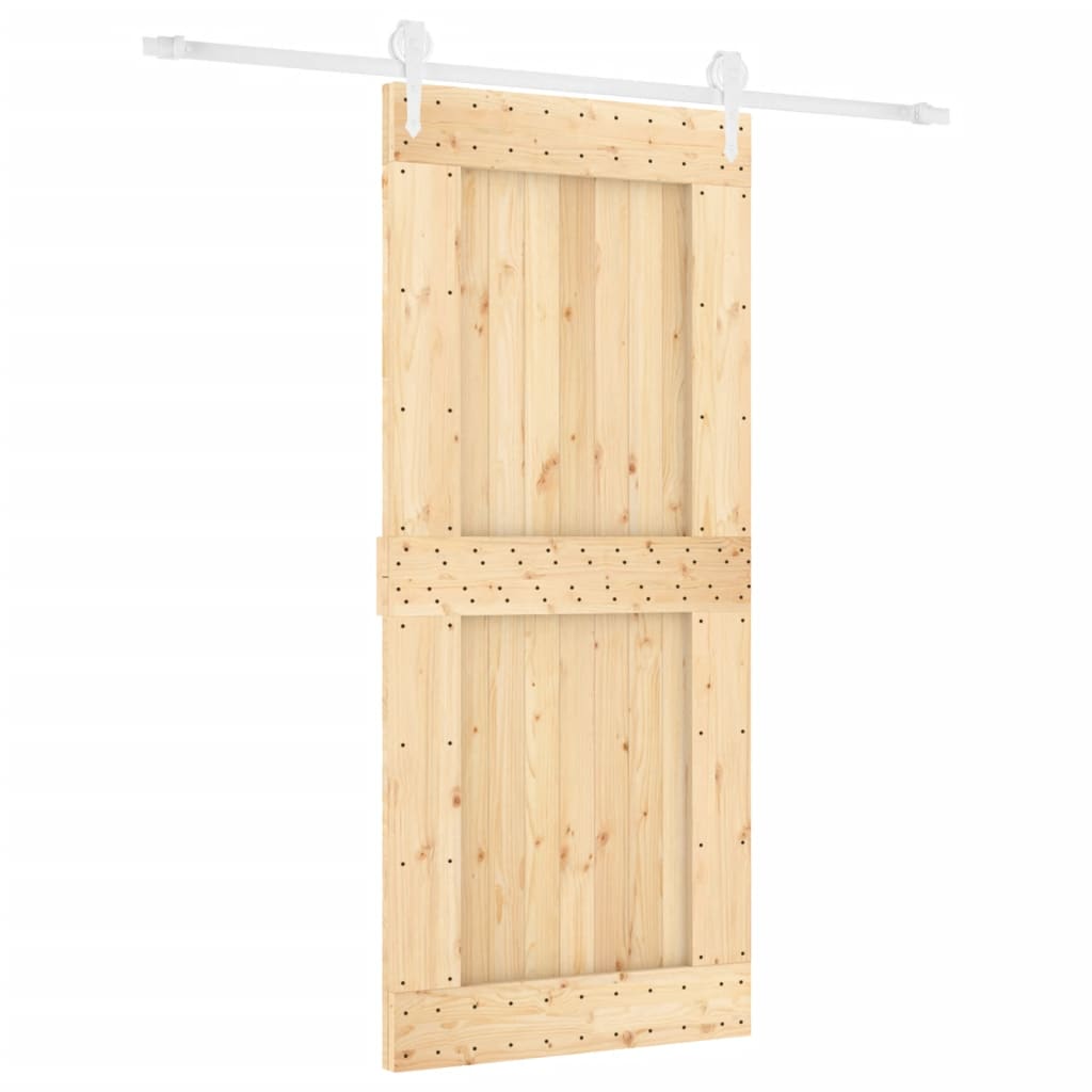 vidaXL Skyvedør med monteringstilbehør 90x210 cm heltre furu