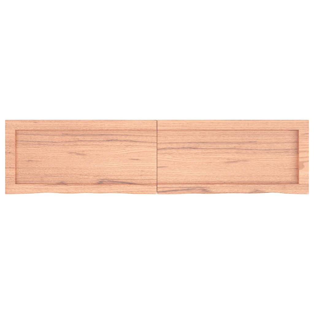 vidaXL Benkeplate til bad lysebrun 120x30x6 cm behandlet heltre