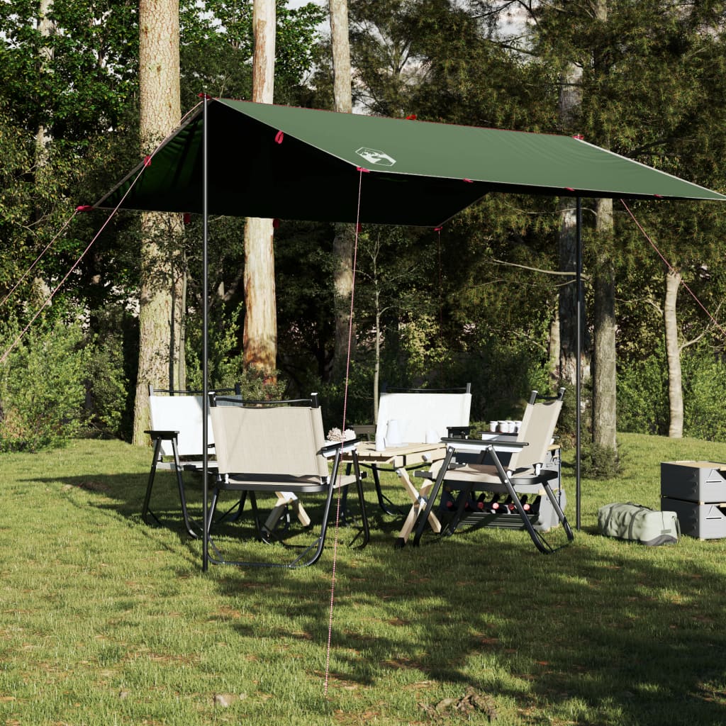 vidaXL Campingpresenning grønn 300x294 cm vanntett