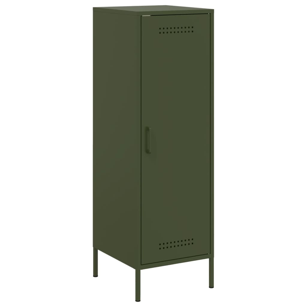 vidaXL Highboard olivengrønn 36x39x113 cm stål