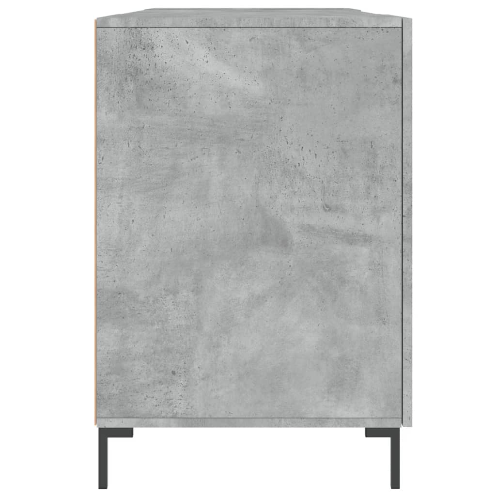 vidaXL Skrivebord betonggrå 140x50x75 cm konstruert tre