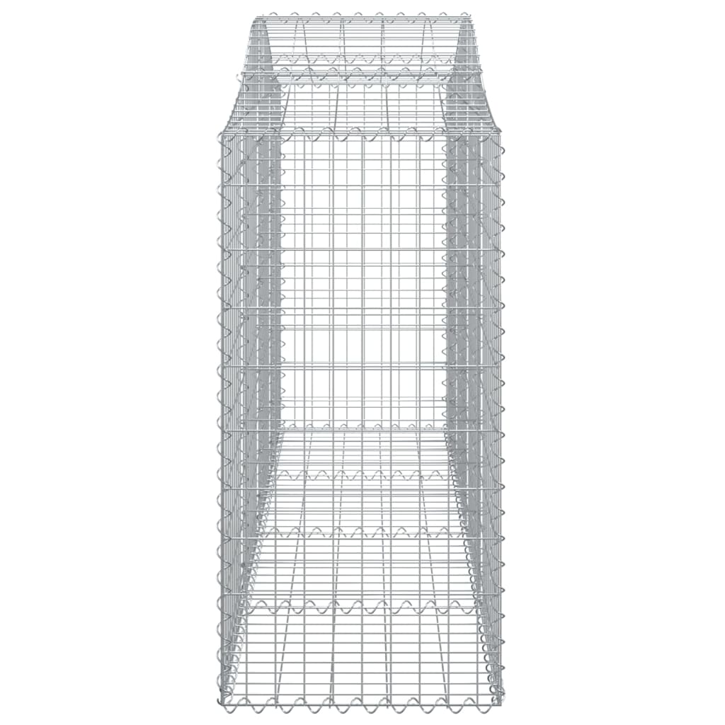 vidaXL Gabionkurv buet 200x50x120/140 cm galvanisert jern