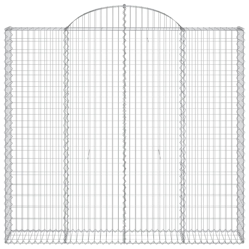 vidaXL Gabionkurver buede 6 stk 200x30x180/200 cm galvanisert jern