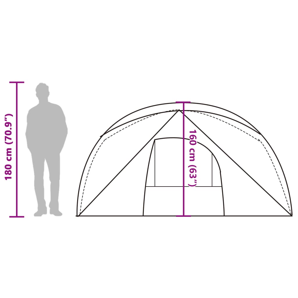 vidaXL Campingtelt 6 personer blå vanntett