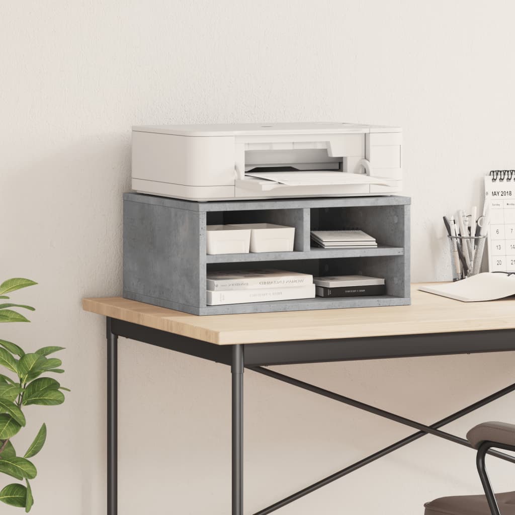 vidaXL Skriverbord grå 49x40x22,5 cm konstruert tre