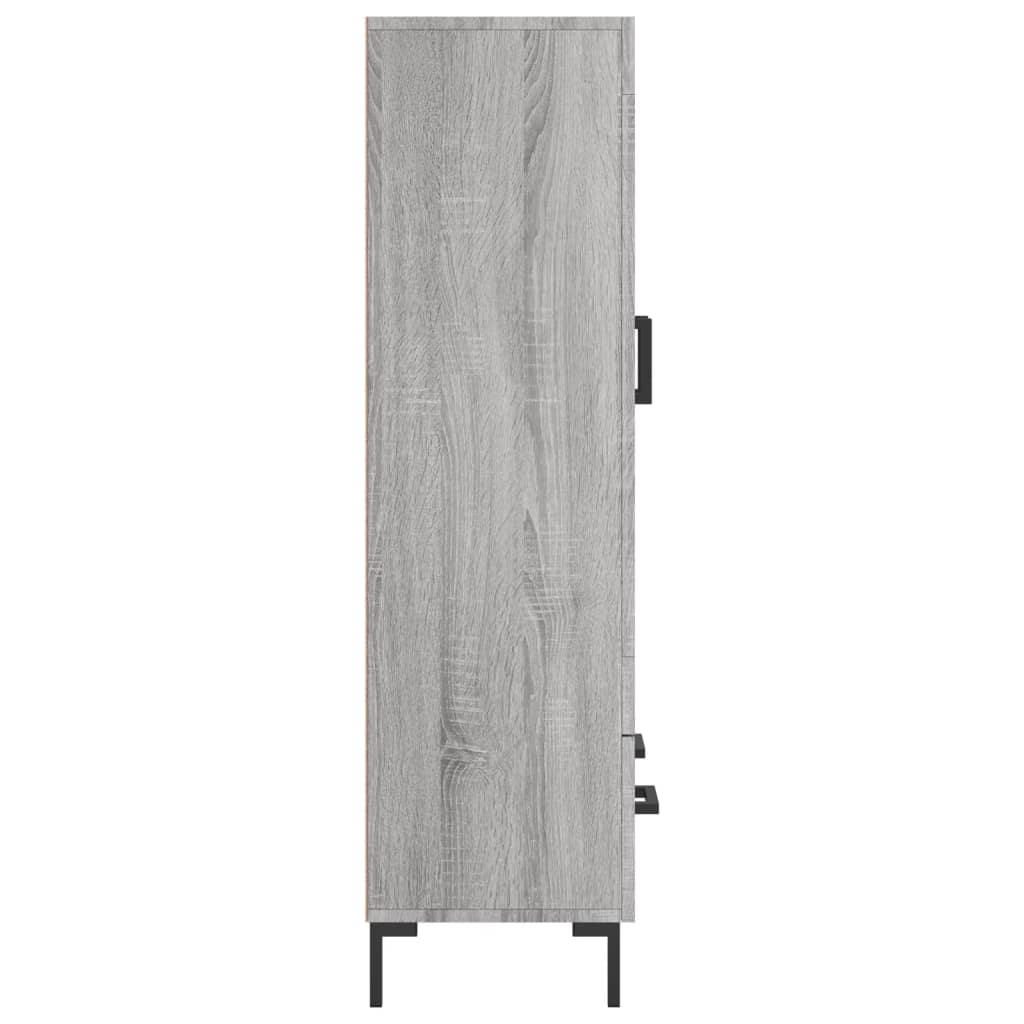 vidaXL Highboard grå sonoma 69,5x31x115 cm konstruert tre