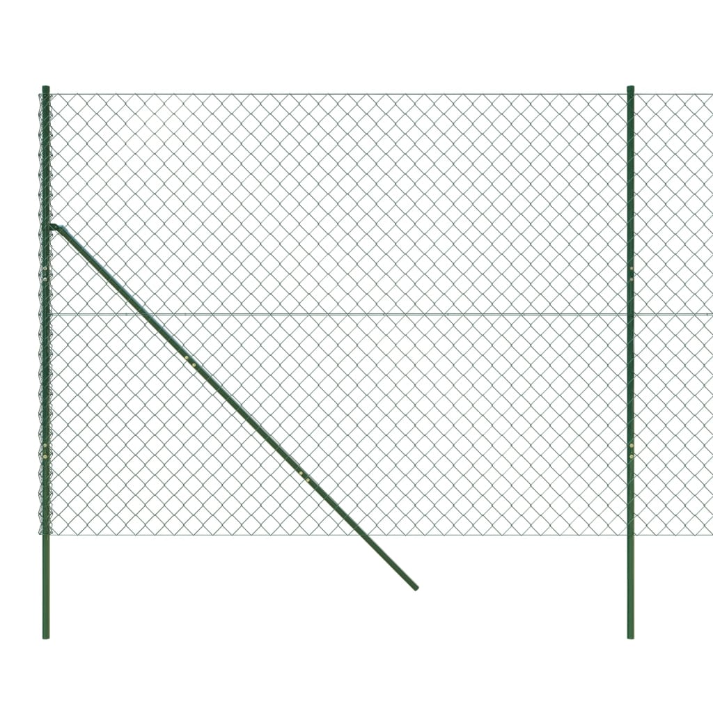 vidaXL Kjedegjerde grønn 1,6x10 m