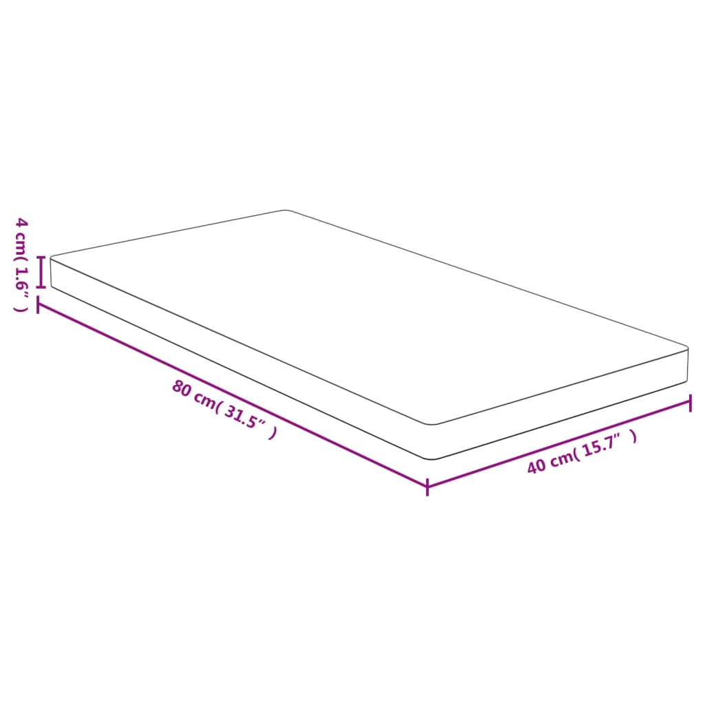 vidaXL Bordplate 40x80x4 cm bambus