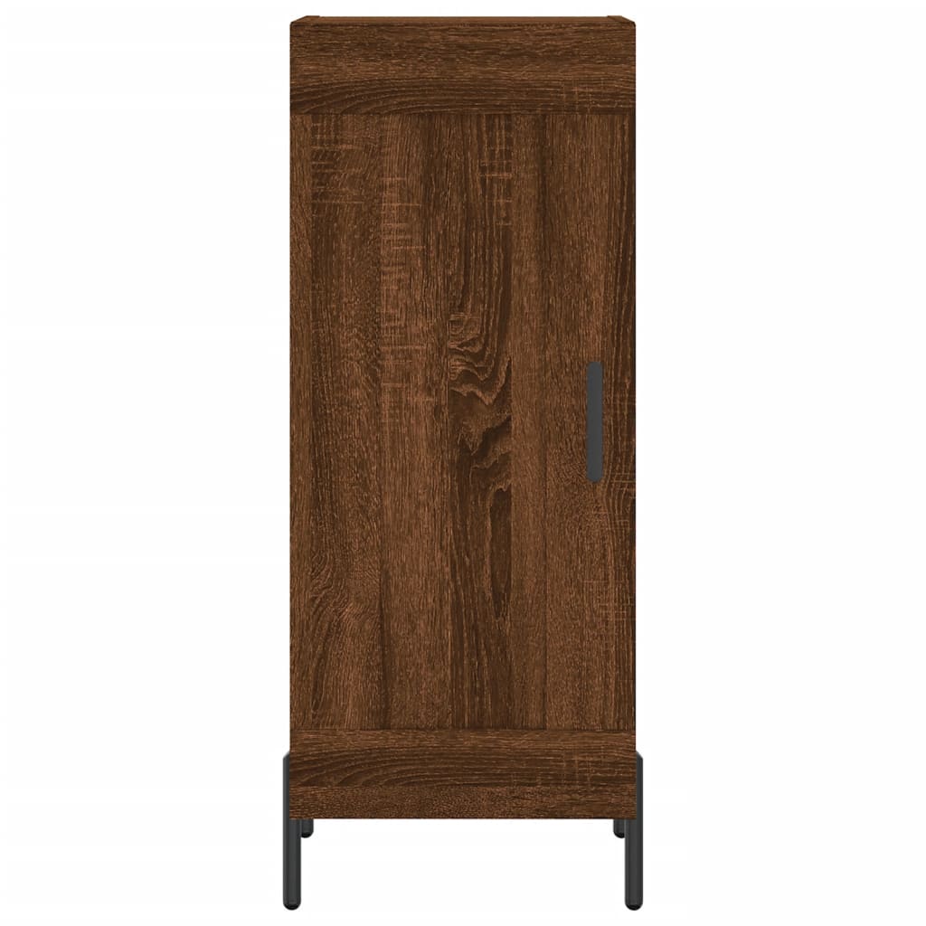 vidaXL Highboard brun eik 34,5x34x180 cm konstruert tre