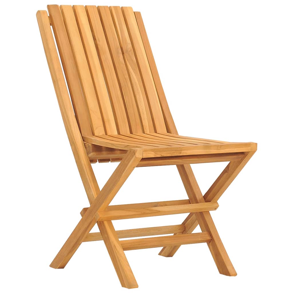 vidaXL Klappstoler 8 stk 47x47x89 cm heltre teak