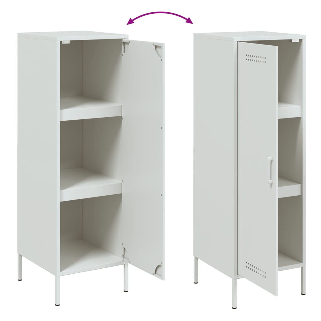 vidaXL Highboard hvit 36x39x113 cm stål