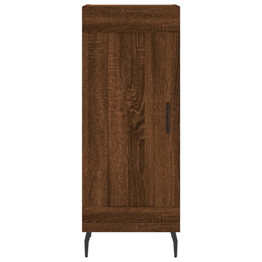 vidaXL Highboard brun eik 34,5x34x180 cm konstruert tre