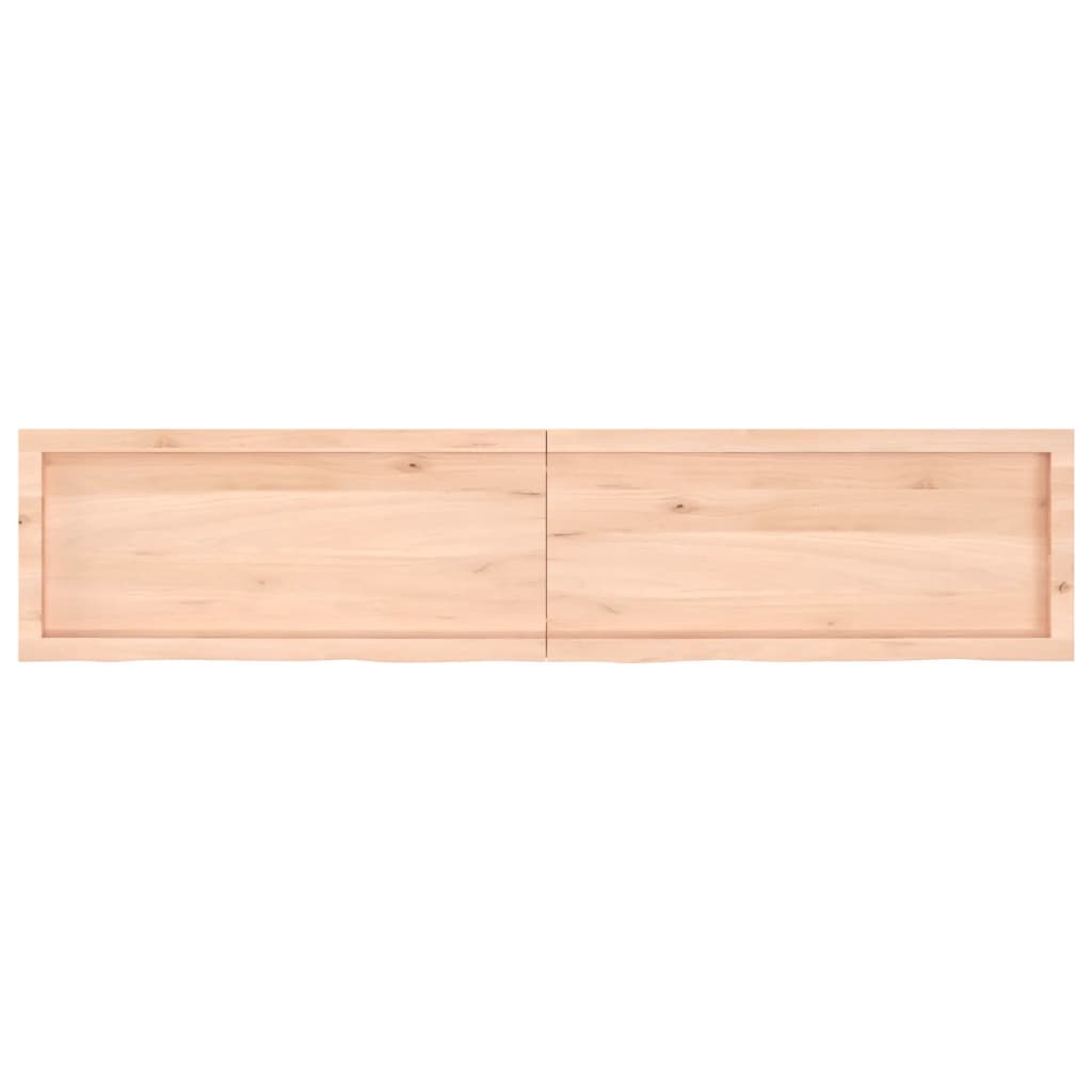 vidaXL Benkeplate til bad 180x40x(2-6) cm ubehandlet heltre