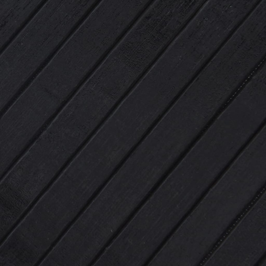 vidaXL Teppe rektangulært svart 80x1000 cm bambus