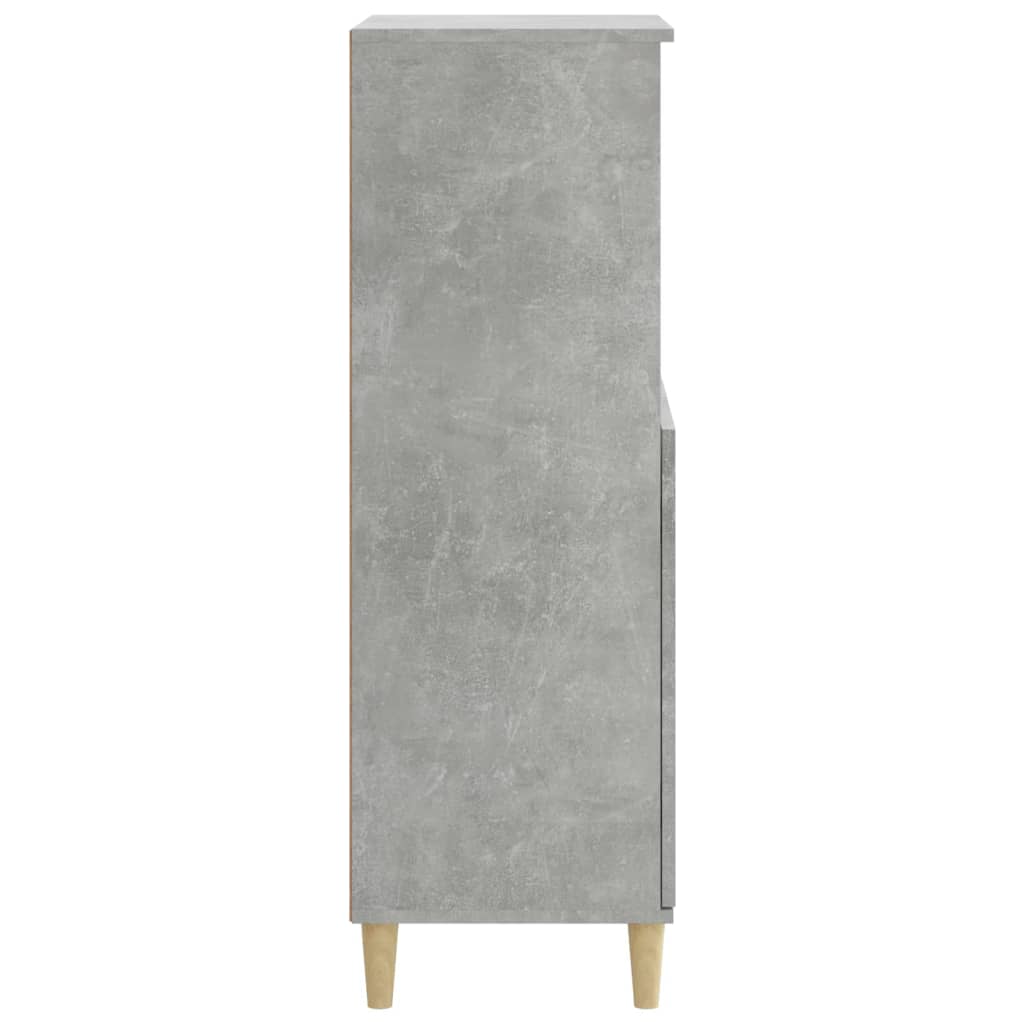 vidaXL Highboard betonggrå 60x36x110 cm konstruert tre