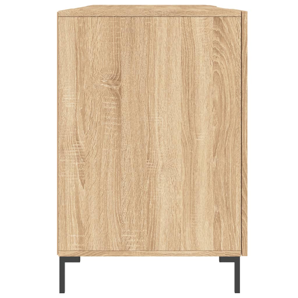 vidaXL Skrivebord sonoma eik 140x50x75 cm konstruert tre