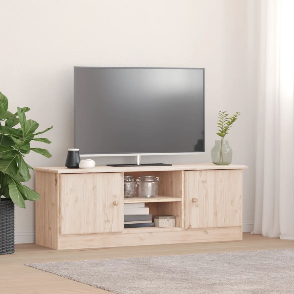 vidaXL TV-benk ALTA 112x35x41 cm heltre furu