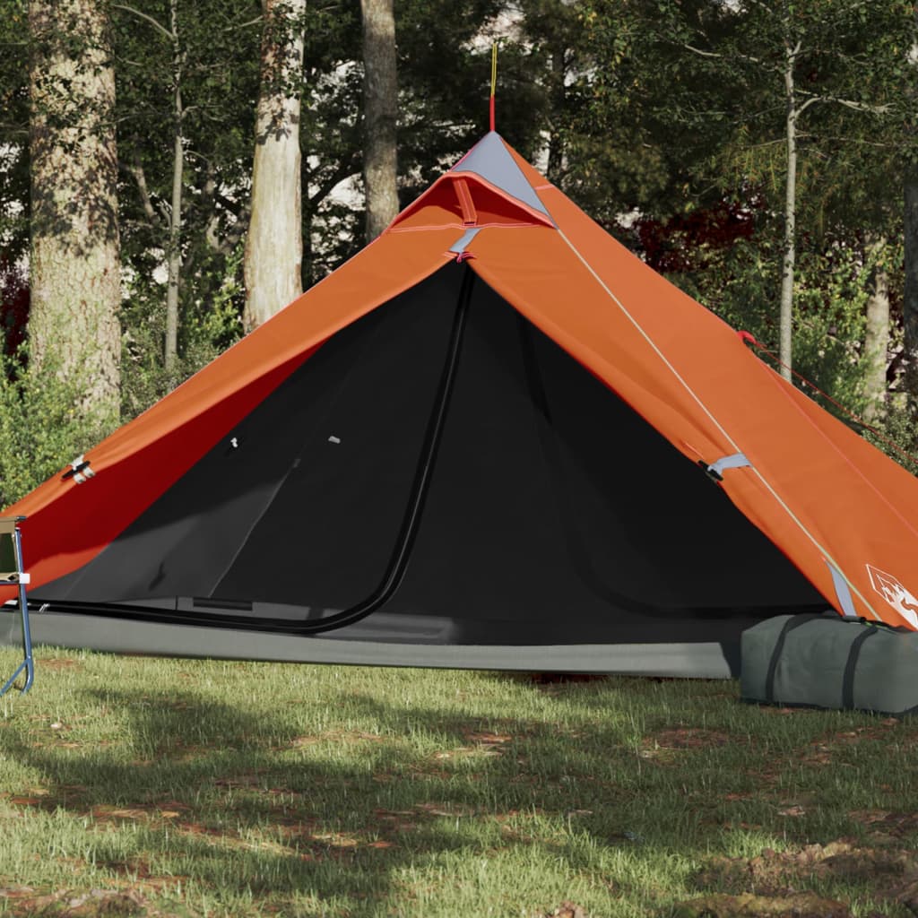 vidaXL Campingtelt tipi 1 person oransje vanntett