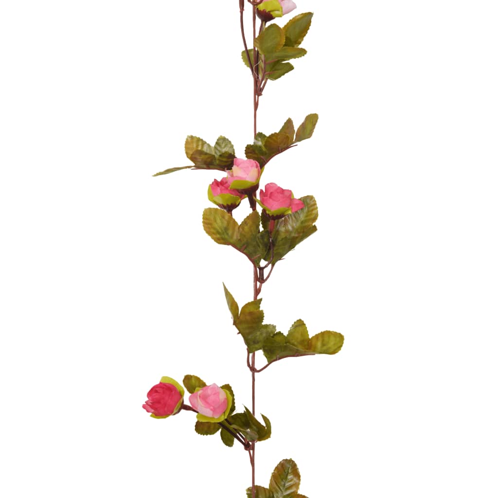 vidaXL Blomsterkranser for jul 6 stk rose 215 cm