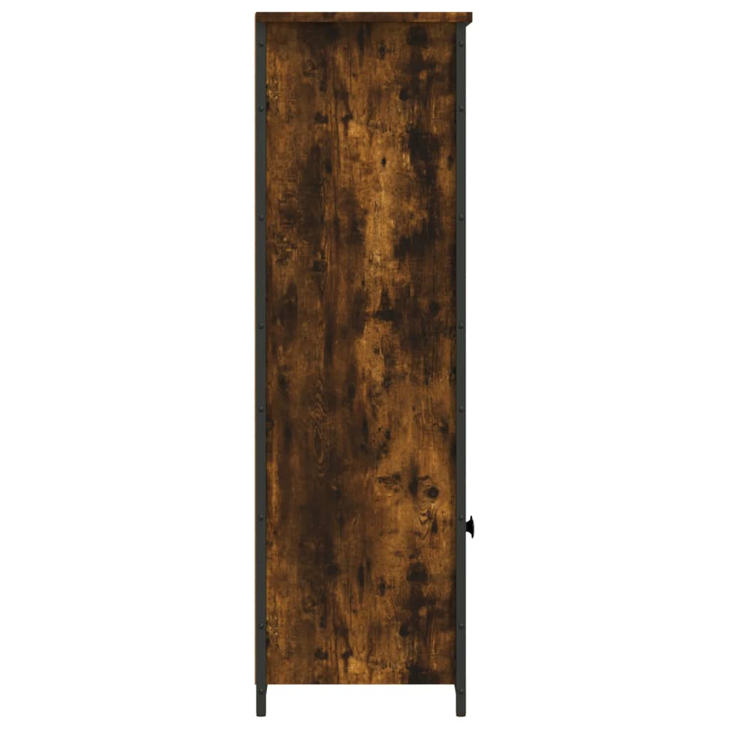 vidaXL Highboard røkt eik 62x32x103,5 cm konstruert tre