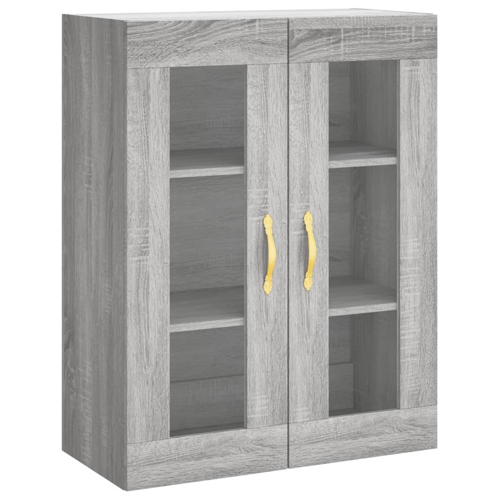 vidaXL Highboard grå sonoma 69,5x34x180 cm konstruert tre