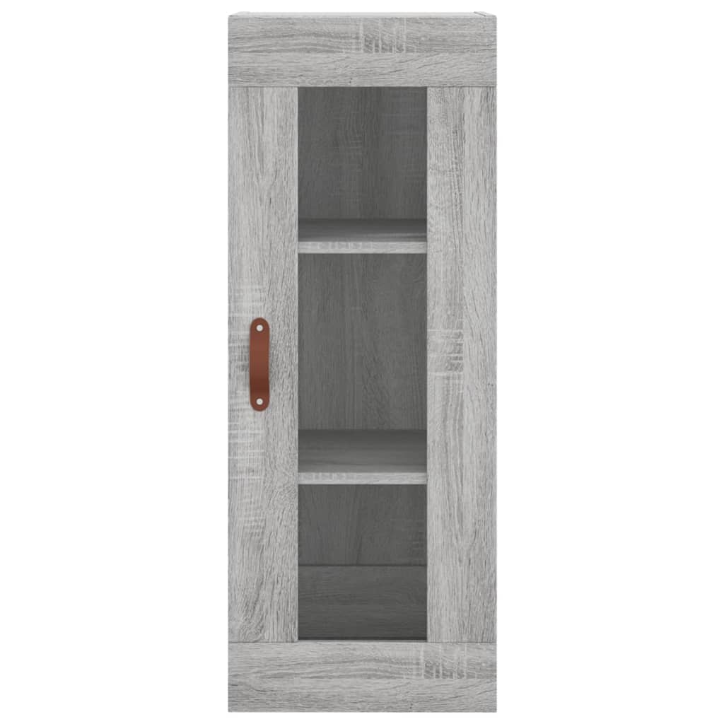 vidaXL Highboard grå sonoma 34,5x34x180 cm konstruert tre