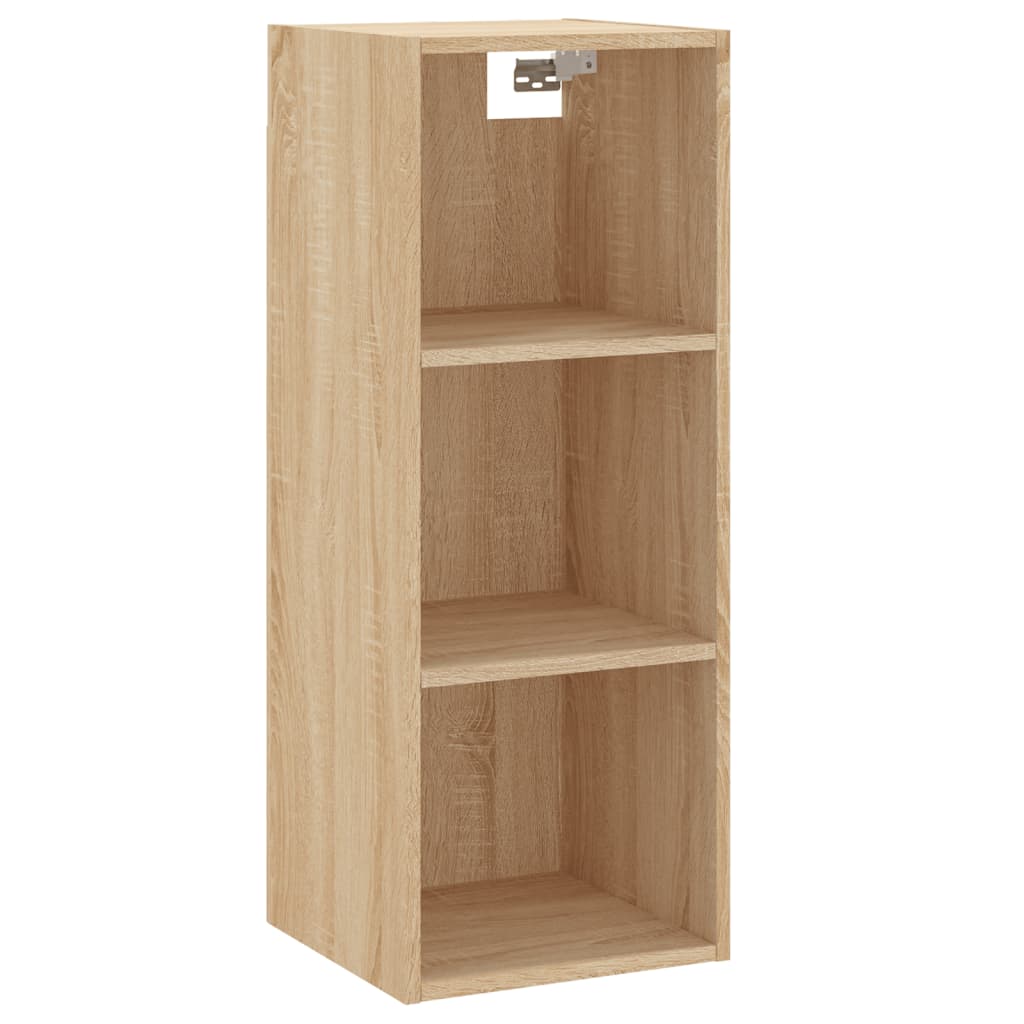 vidaXL Highboard sonoma eik 34,5x34x180 cm konstruert tre