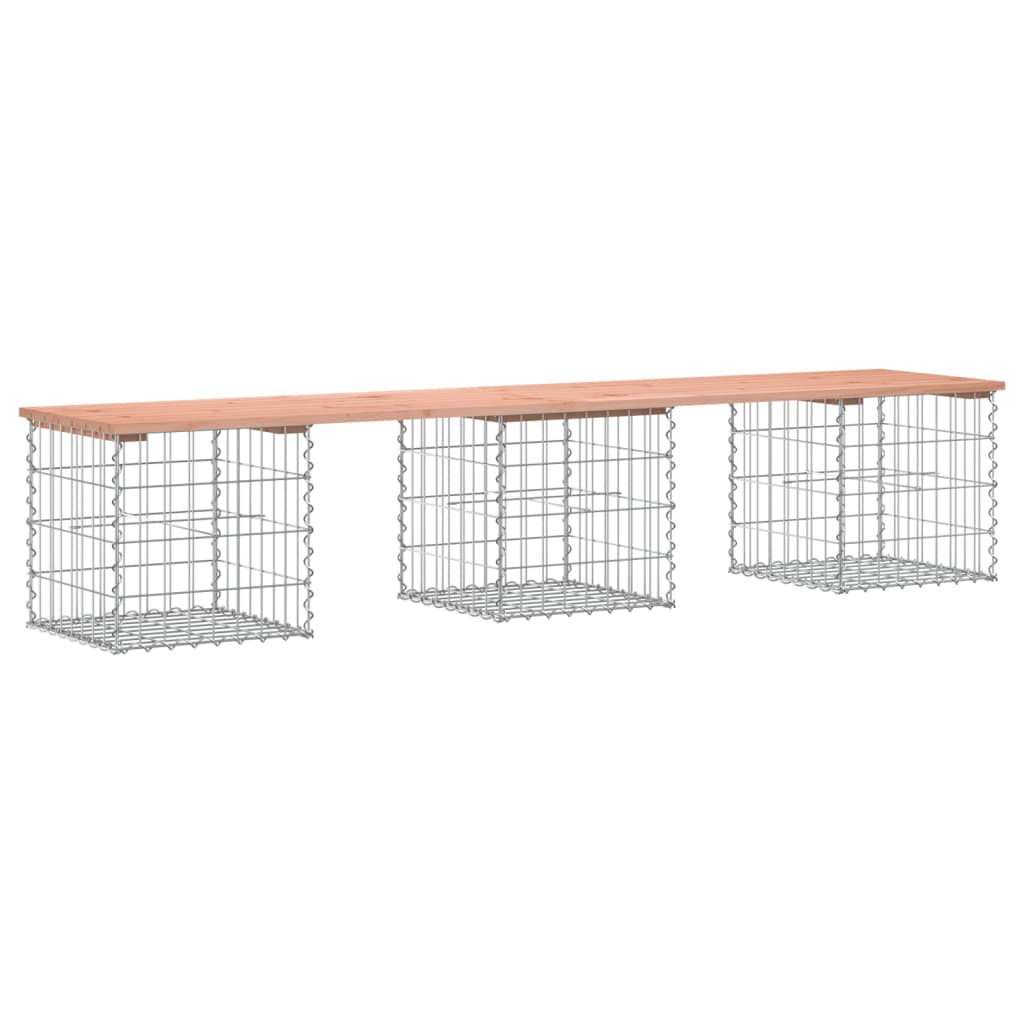 vidaXL Hagebenk gabiondesign 203x44x42 cm heltre douglasgran