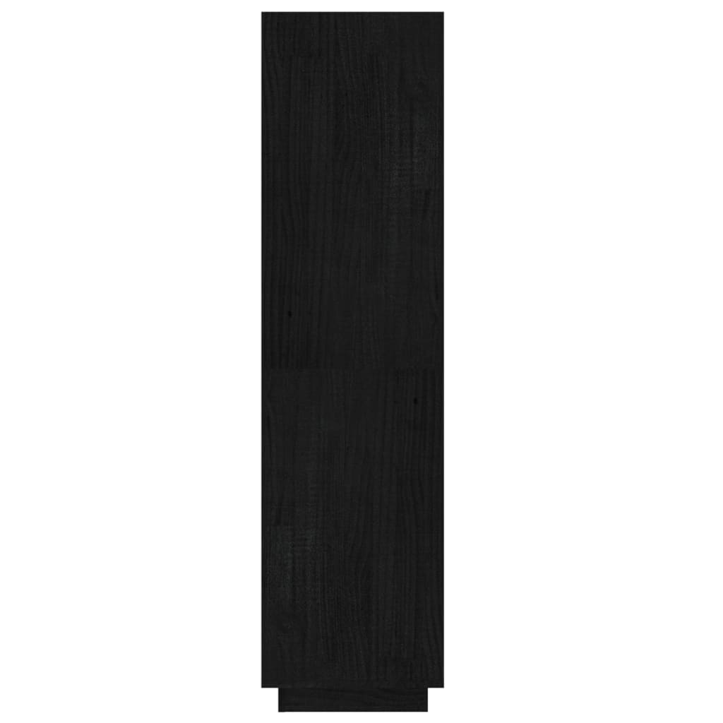 vidaXL Bokhylle/romdeler svart 60x35x135 cm heltre furu