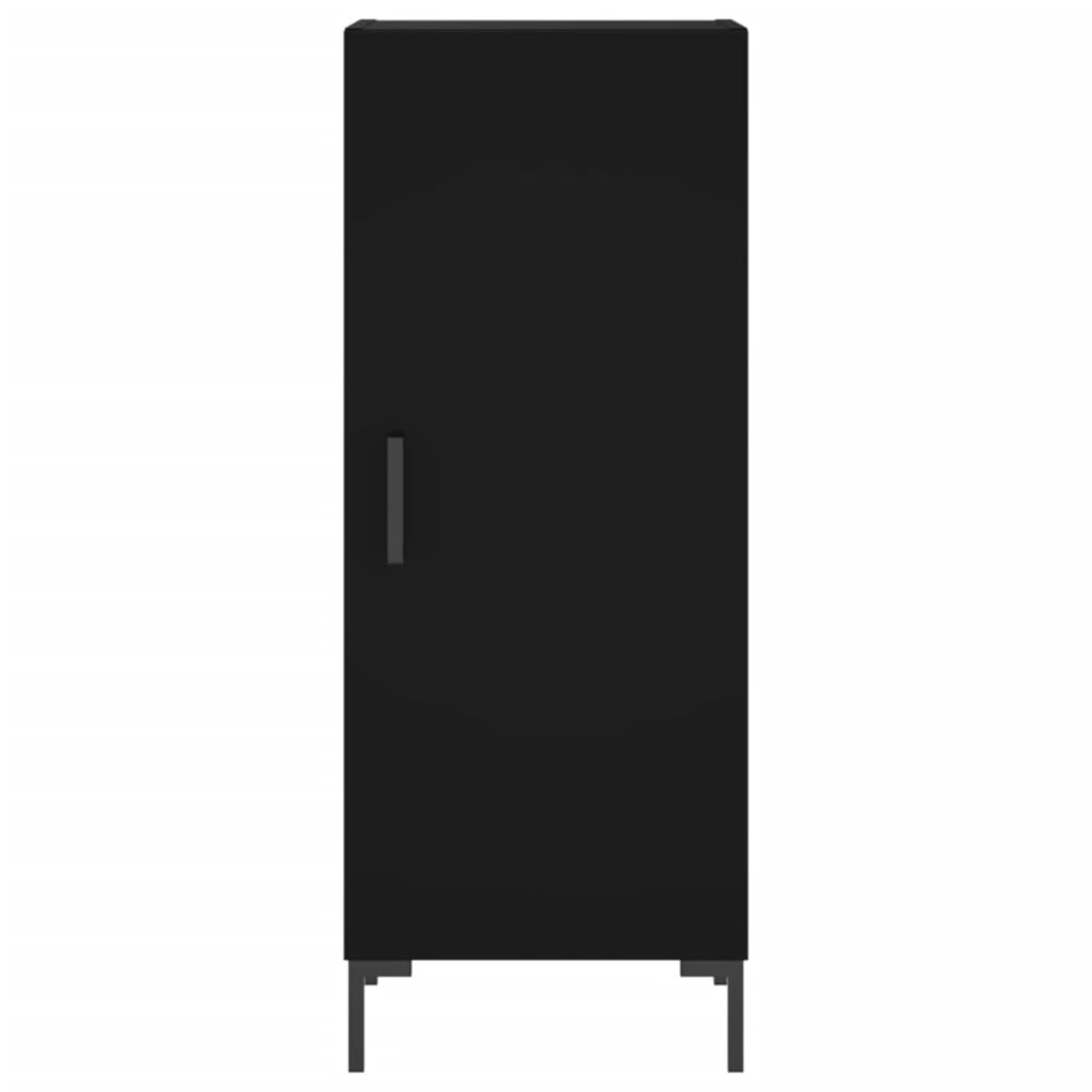 vidaXL Highboard svart 34,5x34x180 cm konstruert tre