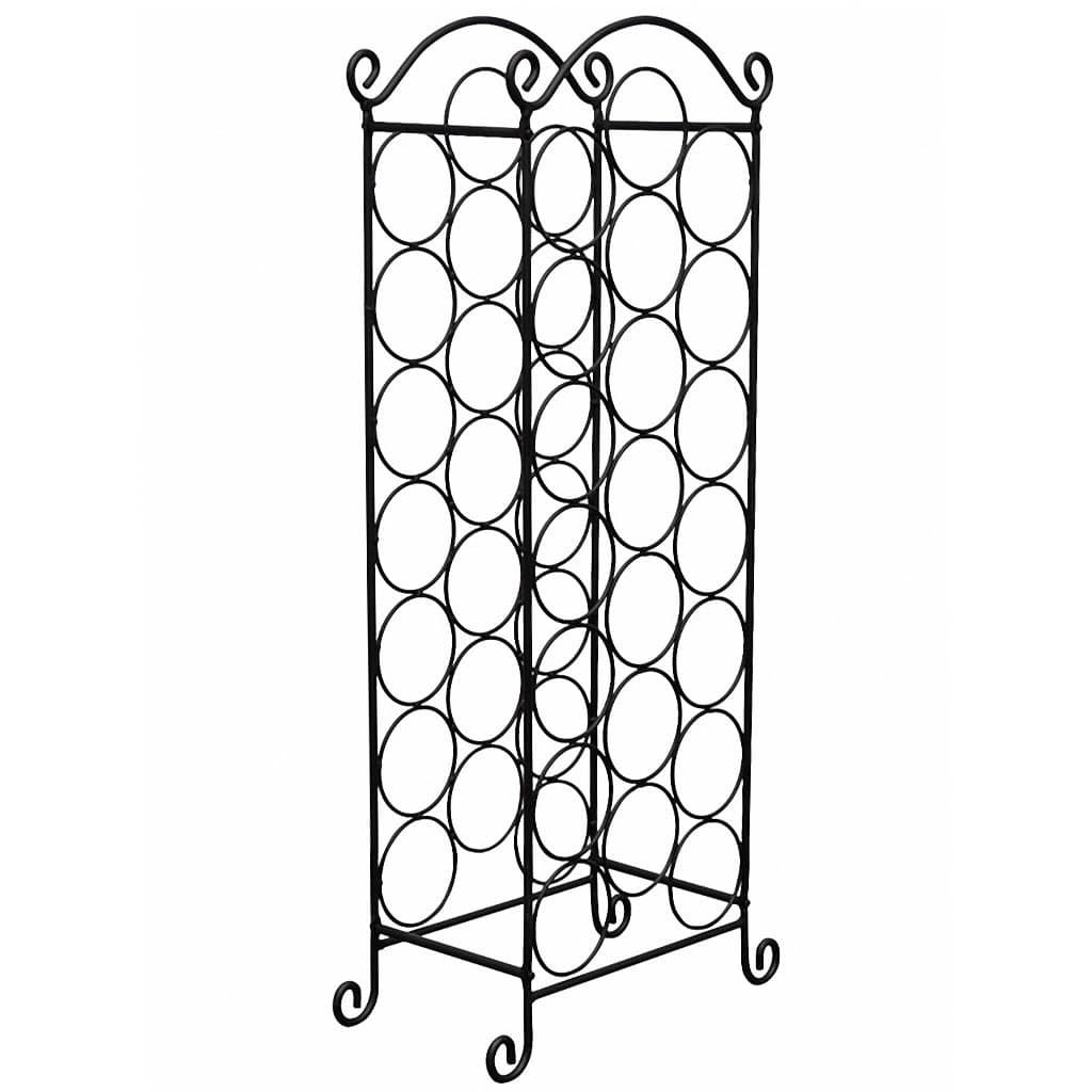 vidaXL Vinstativ for 21 flasker metall